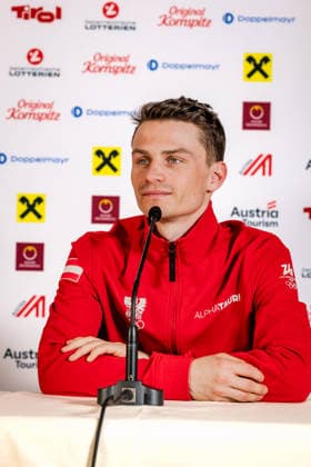 OLYMPICS - Winter Olympic Games, Olympische Spiele, Olympia, OS Milano Cortina 2026 VAL DI FIEMME,ITALY,09.FEB.26 - OLYMPICS, NORDIC SKIING, NORDIC COMBINED - Winter Olympic Games Milano Cortina 2026, press conference, PK, Pressekonferenz Ski Austria. Image shows Johannes Lamparter (AUT).  GEPAxpictures xMatthiasxTrinkl