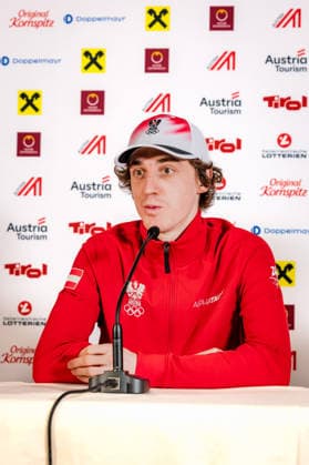 OLYMPICS - Winter Olympic Games, Olympische Spiele, Olympia, OS Milano Cortina 2026 VAL DI FIEMME,ITALY,09.FEB.26 - OLYMPICS, NORDIC SKIING, NORDIC COMBINED - Winter Olympic Games Milano Cortina 2026, press conference, PK, Pressekonferenz Ski Austria. Image shows Thomas Rettenegger (AUT).  GEPAxpictures xMatthiasxTrinkl