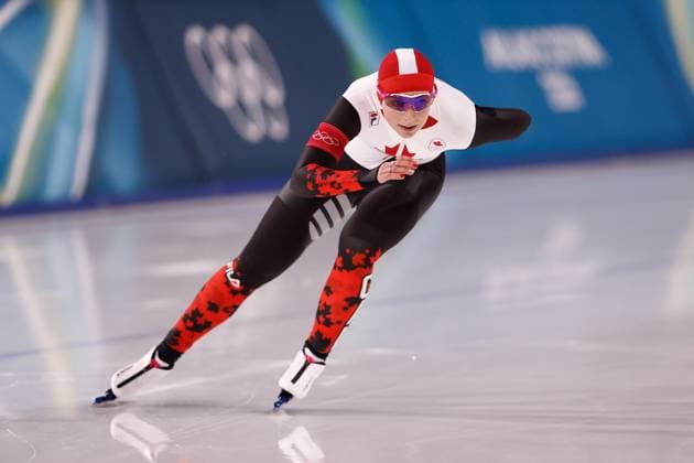 MILAN , 09-02-2026 , Milano Speed skating, Eisschnelllauf Stadium , season 2025 2026 , Olympic Winter games, Winterspiele,Spiele, Summer games 2026 - Speed Skating 1000m ladies, Picture shows Rose Laliberte-Roy Olympic Winter Games 2026 - Speed Skating 1000m ladies  x201439408x Copyright: