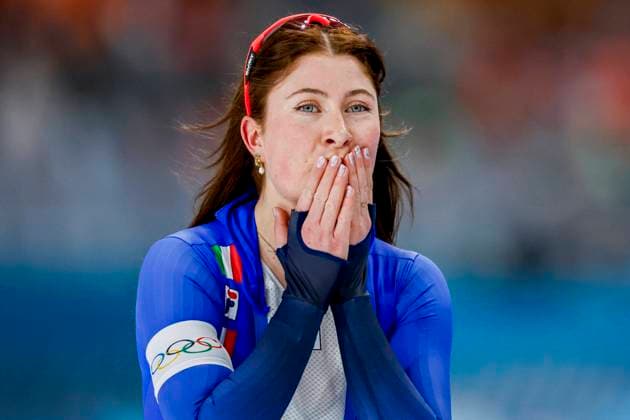 Maybritt Vigl of Italy looks on after Women 1000m, Milano Cortina 2026 Winter Olympics: Day 3, Speed skating, Eisschnelllauf - Milano Cortina 2026 Winter Olympics: Day 3, Milano Speed Skating Stadium, February 9, 2026, Milan, Italy.
