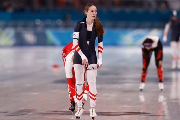 MILAN , 09-02-2026 , Milano Speed skating, Eisschnelllauf Stadium , season 2025 2026 , Olympic Winter games, Winterspiele,Spiele, Summer games 2026 - Speed Skating 1000m ladies, Picture shows Jeannine Rosner Olympic Winter Games 2026 - Speed Skating 1000m ladies  x201439463x Copyright: