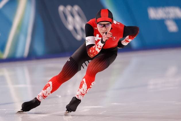 MILAN , 09-02-2026 , Milano Speed skating, Eisschnelllauf Stadium , season 2025 2026 , Olympic Winter games, Winterspiele,Spiele, Summer games 2026 - Speed Skating 1000m ladies, Picture shows Kaitlyn McGregor Olympic Winter Games 2026 - Speed Skating 1000m ladies  x201439521x Copyright: