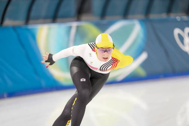 2026-02-09 - Milano Cortina 2026 Winter Olympics 1000m Women MILAN, ITALY - FEBRUARY 9: Fran Vanhoutte of Belgium during the 1000m Women on day 3 of the Milano Cortina 2026 Winter Olympics at the Milano Speed skating, Eisschnelllauf Arena on February 9, 2026 in Milan, Italy Milan Milano Speed Skating Arena Italy Content not available for redistribution in The Netherlands directly or indirectly through any third parties. Copyright: xAndrexWeeningx
