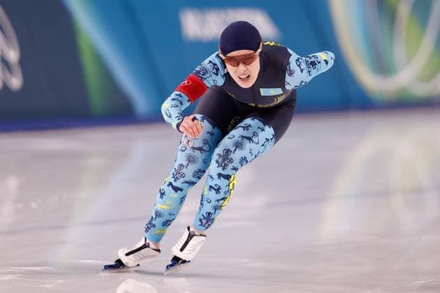 MILAN , 09-02-2026 , Milano Speed skating, Eisschnelllauf Stadium , season 2025 2026 , Olympic Winter games, Winterspiele,Spiele, Summer games 2026 - Speed Skating 1000m ladies, Picture shows Kristina Silaeva Olympic Winter Games 2026 - Speed Skating 1000m ladies  x201439702x Copyright: