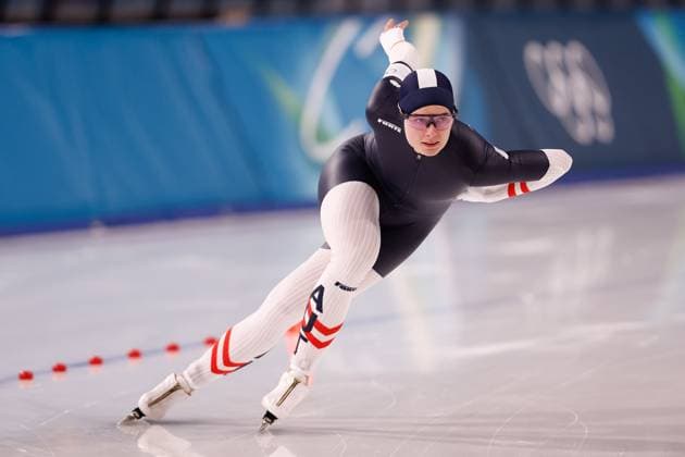 MILAN , 09-02-2026 , Milano Speed skating, Eisschnelllauf Stadium , season 2025 2026 , Olympic Winter games, Winterspiele,Spiele, Summer games 2026 - Speed Skating 1000m ladies, Picture shows Vanessa Herzog Olympic Winter Games 2026 - Speed Skating 1000m ladies  x201439718x Copyright: