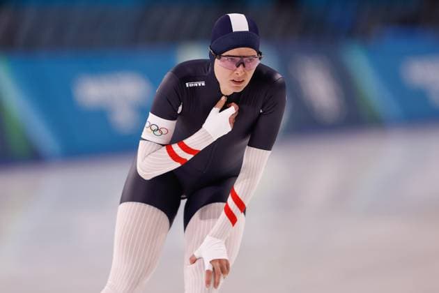 MILAN , 09-02-2026 , Milano Speed skating, Eisschnelllauf Stadium , season 2025 2026 , Olympic Winter games, Winterspiele,Spiele, Summer games 2026 - Speed Skating 1000m ladies, Picture shows Vanessa Herzog Olympic Winter Games 2026 - Speed Skating 1000m ladies  x201439735x Copyright: