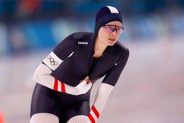 MILAN , 09-02-2026 , Milano Speed skating, Eisschnelllauf Stadium , season 2025 2026 , Olympic Winter games, Winterspiele,Spiele, Summer games 2026 - Speed Skating 1000m ladies, Picture shows Vanessa Herzog Olympic Winter Games 2026 - Speed Skating 1000m ladies  x201439736x Copyright: