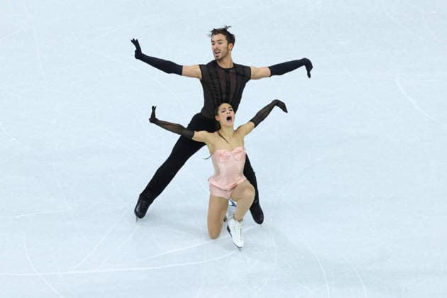 February 9, 2026, Milan, Lombardy, Italy: LAURENCE FOURNIER BEAUDRY and GUILLAUME CIZERON of France practice their Ice Dance Rhythm Dance of the Figure skating, Eiskunstlauf Team Event at the Milano Cortina 2026 Winter Olympic Games, Olympische Spiele, Olympia, OS Olympics 2026: Milano Cortina: Figure Skating Ice Dance Rhythm Dance  - ZUMAc179 20260209_oly_c179_052 Copyright: xMickaelxChavetx