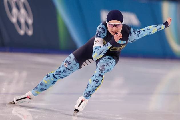 MILAN , 09-02-2026 , Milano Speed skating, Eisschnelllauf Stadium , season 2025 2026 , Olympic Winter games, Winterspiele,Spiele, Summer games 2026 - Speed Skating 1000m ladies, Picture shows Elizaveta Golubeva Olympic Winter Games 2026 - Speed Skating 1000m ladies  x201439749x Copyright: