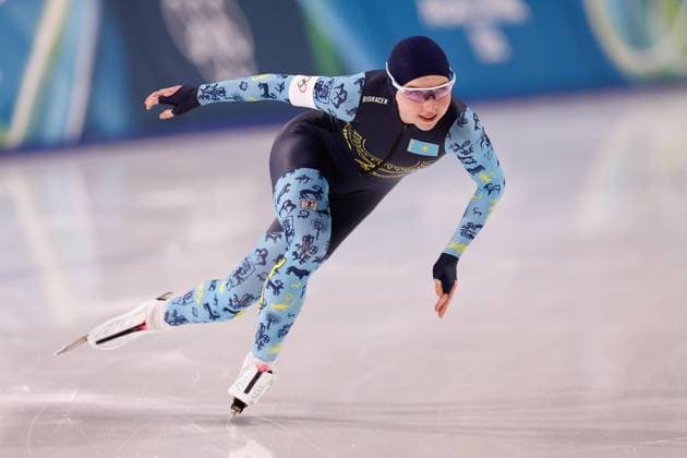 MILAN , 09-02-2026 , Milano Speed skating, Eisschnelllauf Stadium , season 2025 2026 , Olympic Winter games, Winterspiele,Spiele, Summer games 2026 - Speed Skating 1000m ladies, Picture shows Elizaveta Golubeva Olympic Winter Games 2026 - Speed Skating 1000m ladies  x201439751x Copyright: