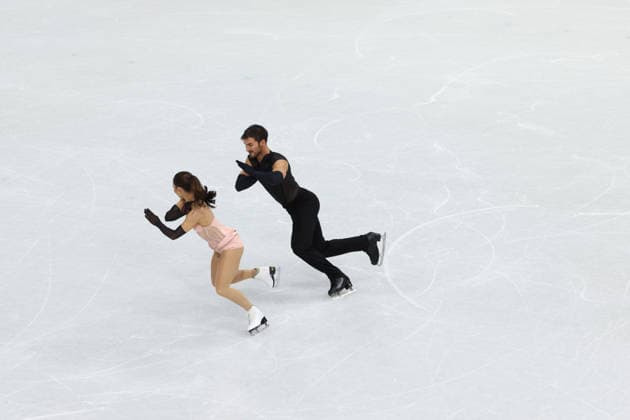 February 9, 2026, Milan, Lombardy, Italy: Ice Dance Rhythm Dance of the Figure skating, Eiskunstlauf Team Event at the Milano Cortina 2026 Winter Olympic Games, Olympische Spiele, Olympia, OS Milan Italy - ZUMAc179 20260209_oly_c179_057 Copyright: xMickaelxChavetx
