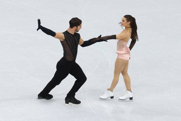 February 9, 2026, Milan, Lombardy, Italy: Ice Dance Rhythm Dance of the Figure skating, Eiskunstlauf Team Event at the Milano Cortina 2026 Winter Olympic Games, Olympische Spiele, Olympia, OS Milan Italy - ZUMAc179 20260209_oly_c179_060 Copyright: xMickaelxChavetx