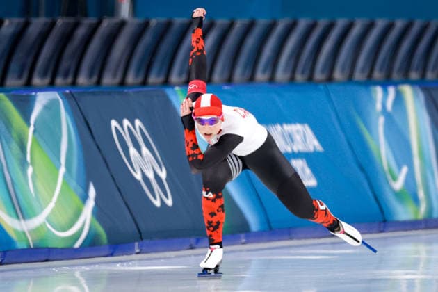 2026-02-09 Speed skating, Eisschnelllauf - Milano Cortina 2026 Winter Olympics - Day 3 MILAN, ITALY - FEBRUARY 9: Rose Laliberte-Roy of Canada competing in the Women s 1000m during Day 3 of Speed Skating - Milano Cortina 2026 Winter Olympics at Milano Speed Skating Stadium on February 9, 2026 in Milan, Italy. (Photo by Joris Verwijst BSR Agency) Milan Italy Content not available for redistribution in The Netherlands directly or indirectly through any third parties. Copyright: xBSRxAgencyx