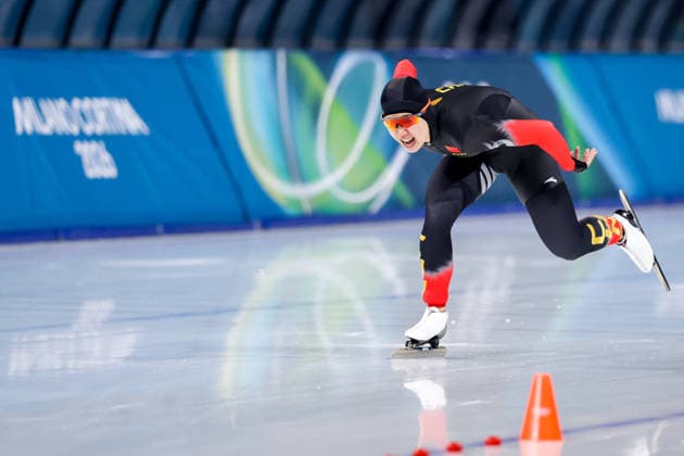 2026-02-09 Speed skating, Eisschnelllauf - Milano Cortina 2026 Winter Olympics - Day 3 MILAN, ITALY - FEBRUARY 9: Ruining Tian of China competing in the Women s 1000m during Day 3 of Speed Skating - Milano Cortina 2026 Winter Olympics at Milano Speed Skating Stadium on February 9, 2026 in Milan, Italy. (Photo by Joris Verwijst BSR Agency) Milan Italy Content not available for redistribution in The Netherlands directly or indirectly through any third parties. Copyright: xBSRxAgencyx