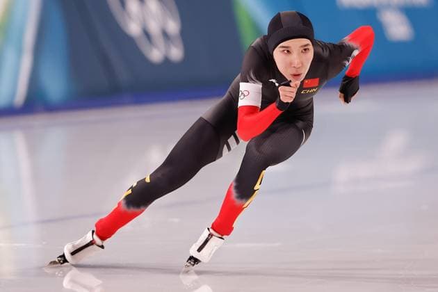 MILAN , 09-02-2026 , Milano Speed skating, Eisschnelllauf Stadium , Olympic Winter games, Winterspiele,Spiele, Summer games 2026 - Speed Skating 1000m ladies, Picture shows Mei Han Olympic Winter Games 2026 - Speed Skating 1000m ladies  x201440556x Copyright:
