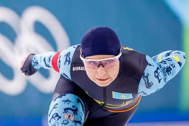 Nadezhda Morozova of Kazakhstan Women 1000m, Milano Cortina 2026 Winter Olympics: Day 3, Speed skating, Eisschnelllauf - Milano Cortina 2026 Winter Olympics: Day 3, Milano Speed Skating Stadium, February 9, 2026, Milan, Italy.
