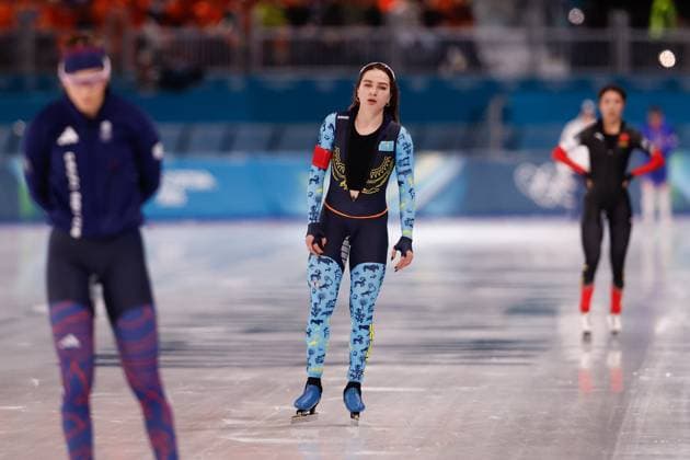 MILAN , 09-02-2026 , Milano Speed skating, Eisschnelllauf Stadium , Olympic Winter games, Winterspiele,Spiele, Summer games 2026 - Speed Skating 1000m ladies, Picture shows Nadezhda Morozova Olympic Winter Games 2026 - Speed Skating 1000m ladies  x201440625x Copyright: