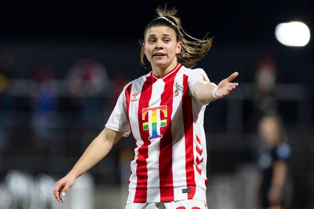 Google Pixel Frauen-Bundesliga: 1. FC Köln - SGS Essen; 09.02.2026 Martyna Wiankowska (1. FC Köln, 26) am 17. Spieltag der Google Pixel Frauen-Bundesliga im Spiel des 1. FC Köln gegen die SGS Essen am 09.02.2026 im Franz-Kremer-Stadion in Köln. Copyright: xBEAUTIFULxSPORTS Meuselx