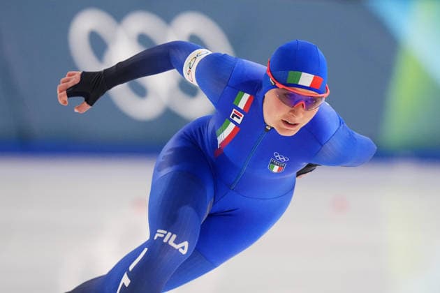 Vigl Maybritt from Italy during the 1000 mt women Speed skating, Eisschnelllauf at the Milano Cortina 2026 Winter Olympics, in Milan (Italy) February 9, 2026 (Photo Gian Mattia D Alberto LaPresse)  Copyright: xGianxMattiaxD Alberto LaPressex