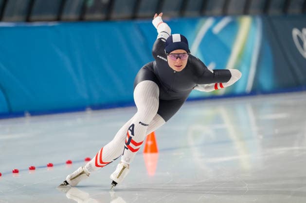 2026-02-09 - Milano Cortina 2026 Winter Olympics 1000m Women MILAN, ITALY - FEBRUARY 9: Vanessa Herzog of Austria during the 1000m Women on day 3 of the Milano Cortina 2026 Winter Olympics at the Milano Speed skating, Eisschnelllauf Arena on February 9, 2026 in Milan, Italy Milan Milano Speed Skating Arena Italy Content not available for redistribution in The Netherlands directly or indirectly through any third parties. Copyright: xAndrexWeeningx
