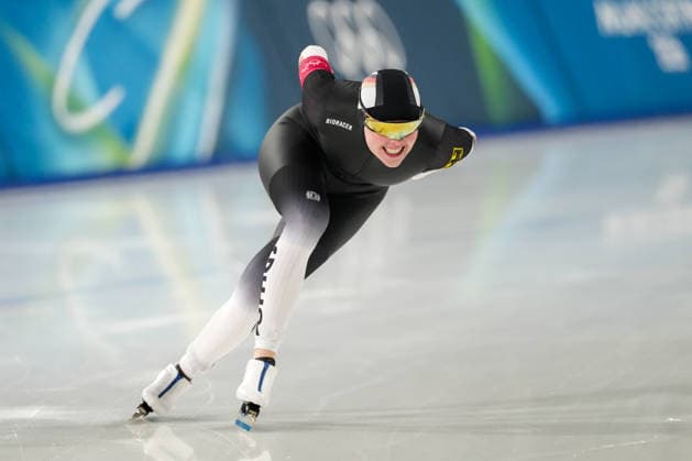 2026-02-09 - Milano Cortina 2026 Winter Olympics 1000m Women MILAN, ITALY - FEBRUARY 9: Anna Ostlender of Germany during the 1000m Women on day 3 of the Milano Cortina 2026 Winter Olympics at the Milano Speed skating, Eisschnelllauf Arena on February 9, 2026 in Milan, Italy Milan Milano Speed Skating Arena Italy Content not available for redistribution in The Netherlands directly or indirectly through any third parties. Copyright: xAndrexWeeningx