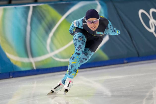 2026-02-09 - Milano Cortina 2026 Winter Olympics 1000m Women MILAN, ITALY - FEBRUARY 9: Elizaveta Golubeva of Kazakhstan during the 1000m Women on day 3 of the Milano Cortina 2026 Winter Olympics at the Milano Speed skating, Eisschnelllauf Arena on February 9, 2026 in Milan, Italy Milan Milano Speed Skating Arena Italy Content not available for redistribution in The Netherlands directly or indirectly through any third parties. Copyright: xAndrexWeeningx