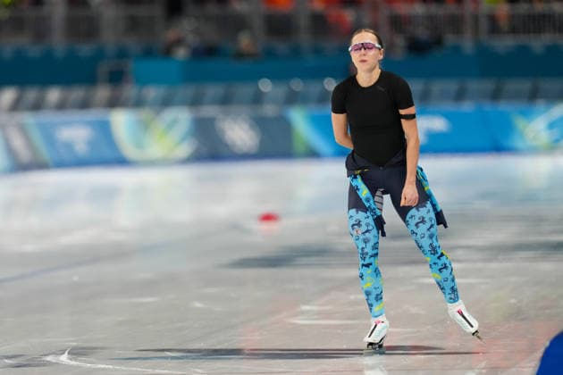 2026-02-09 - Milano Cortina 2026 Winter Olympics 1000m Women MILAN, ITALY - FEBRUARY 9: Elizaveta Golubeva of Kazakhstan during the 1000m Women on day 3 of the Milano Cortina 2026 Winter Olympics at the Milano Speed skating, Eisschnelllauf Arena on February 9, 2026 in Milan, Italy Milan Milano Speed Skating Arena Italy Content not available for redistribution in The Netherlands directly or indirectly through any third parties. Copyright: xAndrexWeeningx