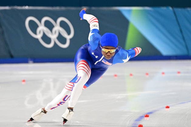 XXV Winter Olympic Games, Olympische Spiele, Olympia, OS Speed skating, Eisschnelllauf - women, 1000m, February 9, Milan. Erin Jackson from USA competes in the race. (CTKxPhoto MichalxKamaryt) CTKPhotoP2026020908187  CTKPhotoP2026020908187