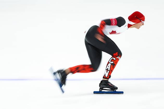 ITALY, MILAN - FEBRUARY 9, 2026: Rose Laliberte-Roy of Canada competes in the women s Speed skating, Eisschnelllauf 1000m event at Milano Speed Skating Stadium during the 2026 Winter Olympic Games, Olympische Spiele, Olympia, OS Mikhail Tereshchenko TASS  88447896