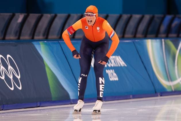 MILAN , 09-02-2026 , Milano Speed skating, Eisschnelllauf Stadium , Olympic Winter games, Winterspiele,Spiele, Summer games 2026 - Speed Skating 1000m ladies, Picture shows Jutta LeerdamMILAN , 09-02-2026 , Milano Speed Skating Stadium , Olympic Winter Games 2026 - Speed Skating 1000m ladies, Picture shows Olympic Winter Games 2026 - Speed Skating 1000m ladies  x201440878x Copyright: