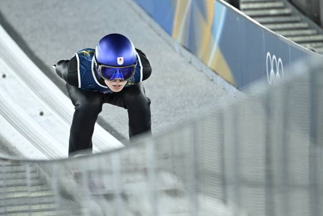 Ryoyu Kobayashi of Japan during the trial round of the men s Ski jumping, Skispringen, Ski, nordisch normal hill event at the Predazzo Skijump Stadium at the Milano Cortina Winter Olympics on February 9, 2026. - RONI REKOMAA Predazzo Italy QFpAjcWIjZc  Copyright: xRonixRekomaax QFpAjcWIjZc