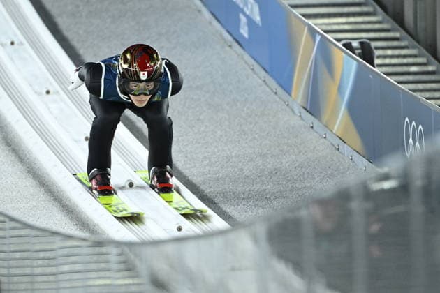 Ren Nikaido of Japan during the trial round of the men s Ski jumping, Skispringen, Ski, nordisch normal hill event at the Predazzo Skijump Stadium at the Milano Cortina Winter Olympics on February 9, 2026. - RONI REKOMAA Predazzo Italy JuJ-Zp8kneo  Copyright: xRonixRekomaax JuJ-Zp8kneo