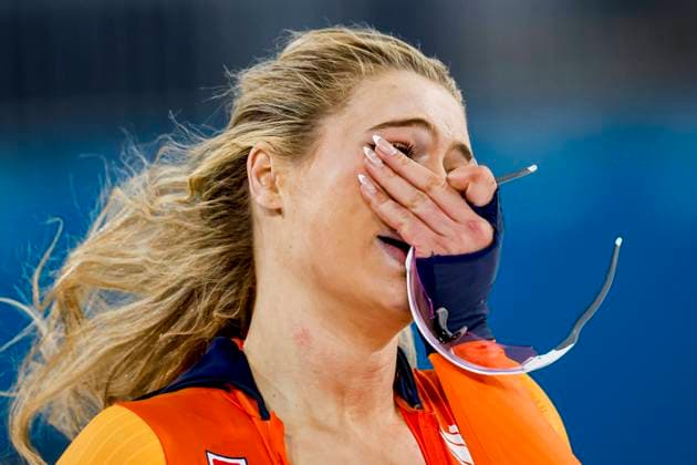 winner Jutta Leerdam of the Netherlands in disbelief after Women 1000m, Milano Cortina 2026 Winter Olympics: Day 3, Speed skating, Eisschnelllauf - Milano Cortina 2026 Winter Olympics: Day 3, Milano Speed Skating Stadium, February 9, 2026, Milan, Italy.