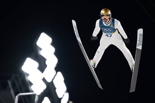OLYMPICS - Winter Olympic Games, Olympische Spiele, Olympia, OS Milano Cortina 2026 VAL DI FIEMME,ITALY,09.FEB.26 - OLYMPICS, Ski jumping, Skispringen, Ski, nordisch - Winter Olympic Games Milano Cortina 2026, normal hill, men, individual. Image shows Anze Lanisek (SLO).  GEPAxpictures xOliverxLerch