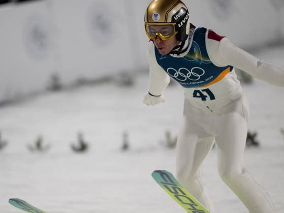 OLYMPICS - Winter Olympic Games, Olympische Spiele, Olympia, OS Milano Cortina 2026 VAL DI FIEMME,ITALY,09.FEB.26 - OLYMPICS, Ski jumping, Skispringen, Ski, nordisch - Winter Olympic Games Milano Cortina 2026, normal hill, men, individual. Image shows Stefan Kraft (AUT).  GEPAxpictures xOliverxLerch