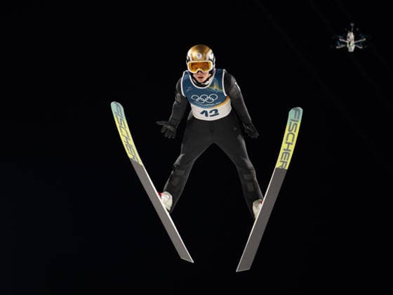 OLYMPICS - Winter Olympic Games, Olympische Spiele, Olympia, OS Milano Cortina 2026 VAL DI FIEMME,ITALY,09.FEB.26 - OLYMPICS, Ski jumping, Skispringen, Ski, nordisch - Winter Olympic Games Milano Cortina 2026, normal hill, men, individual. Image shows Stephan Embacher (AUT).  GEPAxpictures xOliverxLerch