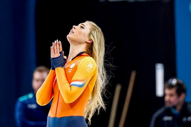 winner Jutta Leerdam of the Netherlands in disbelief after Women 1000m, Milano Cortina 2026 Winter Olympics: Day 3, Speed skating, Eisschnelllauf - Milano Cortina 2026 Winter Olympics: Day 3, Milano Speed Skating Stadium, February 9, 2026, Milan, Italy.