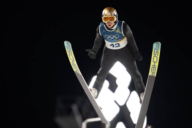 OLYMPICS - Winter Olympic Games, Olympische Spiele, Olympia, OS Milano Cortina 2026 VAL DI FIEMME,ITALY,09.FEB.26 - OLYMPICS, Ski jumping, Skispringen, Ski, nordisch - Winter Olympic Games Milano Cortina 2026, normal hill, men, individual. Image shows Stephan Embacher (AUT).  GEPAxpictures xOliverxLerch