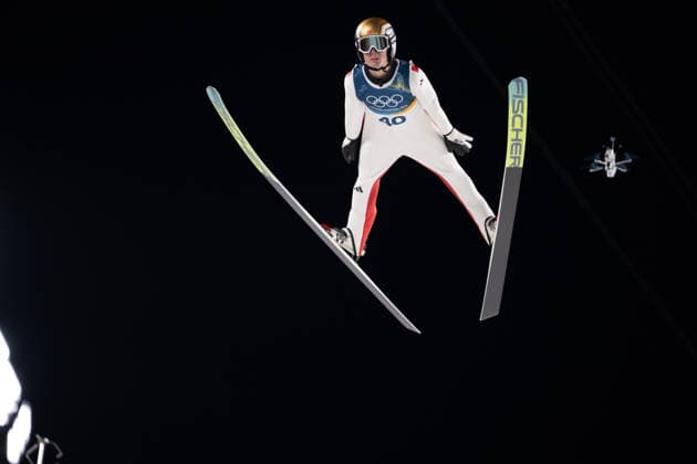 OLYMPICS - Winter Olympic Games, Olympische Spiele, Olympia, OS Milano Cortina 2026 VAL DI FIEMME,ITALY,09.FEB.26 - OLYMPICS, Ski jumping, Skispringen, Ski, nordisch - Winter Olympic Games Milano Cortina 2026, normal hill, men, individual. Image shows Kristoffer Eriksen Sundal (NOR).  GEPAxpictures xOliverxLerch