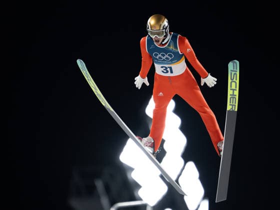 OLYMPICS - Winter Olympic Games, Olympische Spiele, Olympia, OS Milano Cortina 2026 VAL DI FIEMME,ITALY,09.FEB.26 - OLYMPICS, Ski jumping, Skispringen, Ski, nordisch - Winter Olympic Games Milano Cortina 2026, normal hill, men, individual. Image shows Gregor Deschwanden (SUI).  GEPAxpictures xOliverxLerch