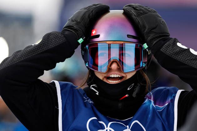 (260209) -- LIVIGNO, Feb. 9, 2026 -- Mathilde Gremaud of Switzerland reacts during the freestyle skiing women s freeski slopestyle final at the Milan-Cortina 2026 Olympic Winter games, Winterspiele,Spiele, Summer games in Livigno, Italy, Feb. 9, 2026. ) (MICO2026)ITALY-LIVIGNO-OLYMPIC WINTER GAMES-FREESTYLE SKIING-WOMEN S FREESKI SLOPESTYLE-FINAL WangxPeng 