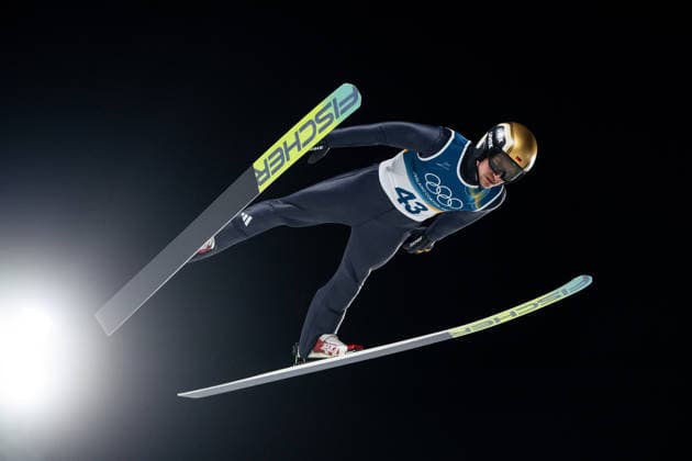 HOFFMANN Felix (Deutschland), ITA, Olympische Spiele Milano Cortina 2026, Olympia, Skispringen, Normalschanze Einzel Herren, 09.02.2026 ITA, Olympische Spiele Milano Cortina 2026, Olympia, Skispringen, Normalschanze Einzel Herren, 09.02.2026 Predazzo *** HOFFMANN Felix Germany , ITA, Olympic Games Milano Cortina 2026, Olympic Games, Ski Jumping, Normal Hill Individual Men, 09 02 2026 ITA, Olympic Games Milano Cortina 2026, Olympic Games, Ski Jumping, Normal Hill Individual Men, 09 02 2026 Predazzo Copyright: xEibner-Pressefoto Memmlerx EP_MMR