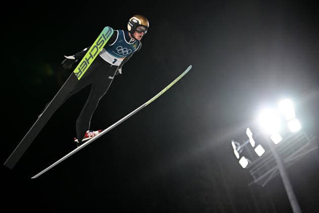 Predazzo, Italy, February 09th 2026. Enzo Milesi of France in action during the Ski jumping, Skispringen, Ski, nordisch Mens Normal Hill Individual competition of the Olympic Winter games, Winterspiele,Spiele, Summer games 2026 in Predazzo, Italy. (Photo by Igor Kupljenik Sports Press Photo)  Copyright: xIgorxKupljenikx xSPPx Sportspressphoto_SPR90595