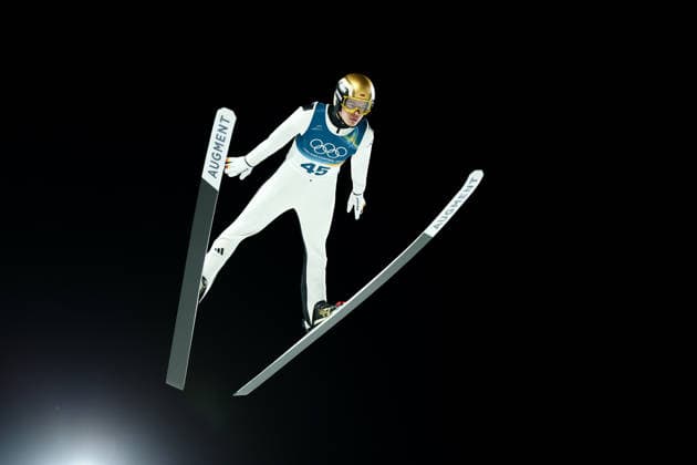 Olympische Winterspiele Milano Cortina 2026 Skispringen Normalschanze Einzel Männer am 09.02.2026 an der Predazzo Ski jumping, Skispringen, Ski, nordisch Stadium in Predazzo Philipp Raimund ( Deutschland ) *** Olympic Winter Games Milano Cortina 2026 Ski Jumping Normal Hill Individual Men on 09 02 2026 at the Predazzo Ski Jumping Stadium in Predazzo Philipp Raimund Germany xMSx