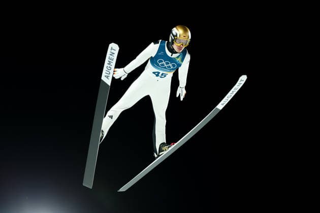 Olympische Winterspiele Milano Cortina 2026 Skispringen Normalschanze Einzel Männer am 09.02.2026 an der Predazzo Ski jumping, Skispringen, Ski, nordisch Stadium in Predazzo Philipp Raimund ( Deutschland ) *** Olympic Winter Games Milano Cortina 2026 Ski Jumping Normal Hill Individual Men on 09 02 2026 at the Predazzo Ski Jumping Stadium in Predazzo Philipp Raimund Germany xMSx