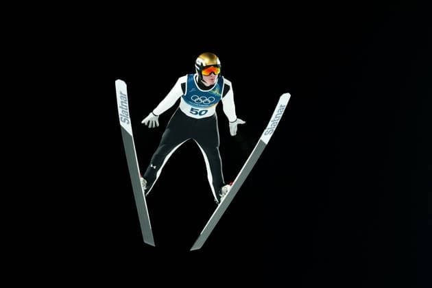 Olympische Winterspiele Milano Cortina 2026 Skispringen Normalschanze Einzel Männer am 09.02.2026 an der Predazzo Ski jumping, Skispringen, Ski, nordisch Stadium in Predazzo Domen Prevc ( Slowenien ) *** Olympic Winter Games Milano Cortina 2026 Ski Jumping Normal Hill Individual Men on 09 02 2026 at the Predazzo Ski Jumping Stadium in Predazzo Domen Prevc Slovenia xMSx