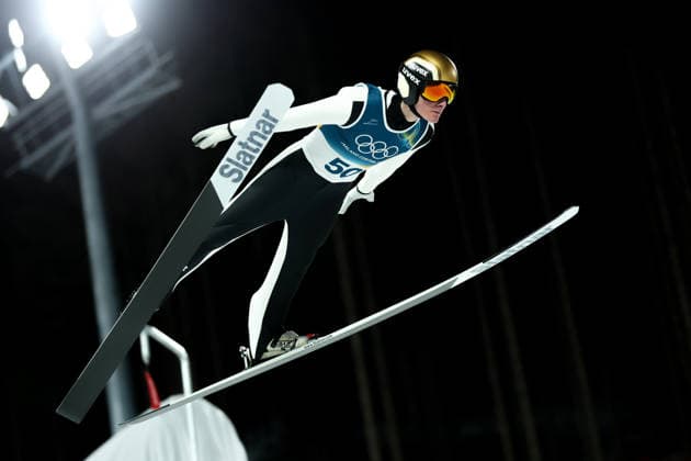 Olympische Winterspiele Milano Cortina 2026 Skispringen Normalschanze Einzel Männer am 09.02.2026 an der Predazzo Ski jumping, Skispringen, Ski, nordisch Stadium in Predazzo Domen Prevc ( Slowenien ) *** Olympic Winter Games Milano Cortina 2026 Ski Jumping Normal Hill Individual Men on 09 02 2026 at the Predazzo Ski Jumping Stadium in Predazzo Domen Prevc Slovenia xMSx