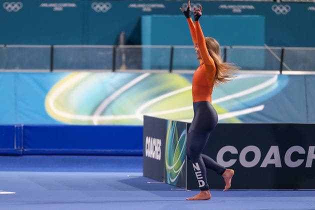 2026-02-09 - Milano Cortina 2026 Winter Olympics 1000m Women MILAN, ITALY - FEBRUARY 9: Jutta Leerdam of the Netherlands during the 1000m Women on day 3 of the Milano Cortina 2026 Winter Olympics at the Milano Speed skating, Eisschnelllauf Arena on February 9, 2026 in Milan, Italy Milan Milano Speed Skating Arena Italy Content not available for redistribution in The Netherlands directly or indirectly through any third parties. Copyright: xAndrexWeeningx