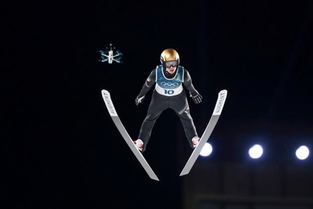 OLYMPICS - Winter Olympic Games, Olympische Spiele, Olympia, OS Milano Cortina 2026 VAL DI FIEMME,ITALY,09.FEB.26 - OLYMPICS, Ski jumping, Skispringen, Ski, nordisch - Winter Olympic Games Milano Cortina 2026, normal hill, men, individual. Image shows Francesco Cecon (ITA).  GEPAxpictures xMatthiasxTrinkl