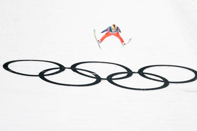 OLYMPICS - Winter Olympic Games, Olympische Spiele, Olympia, OS Milano Cortina 2026 VAL DI FIEMME,ITALY,09.FEB.26 - OLYMPICS, Ski jumping, Skispringen, Ski, nordisch - Winter Olympic Games Milano Cortina 2026, normal hill, men, individual. Image shows Vilho Palosaari (FIN).  GEPAxpictures xMatthiasxTrinkl